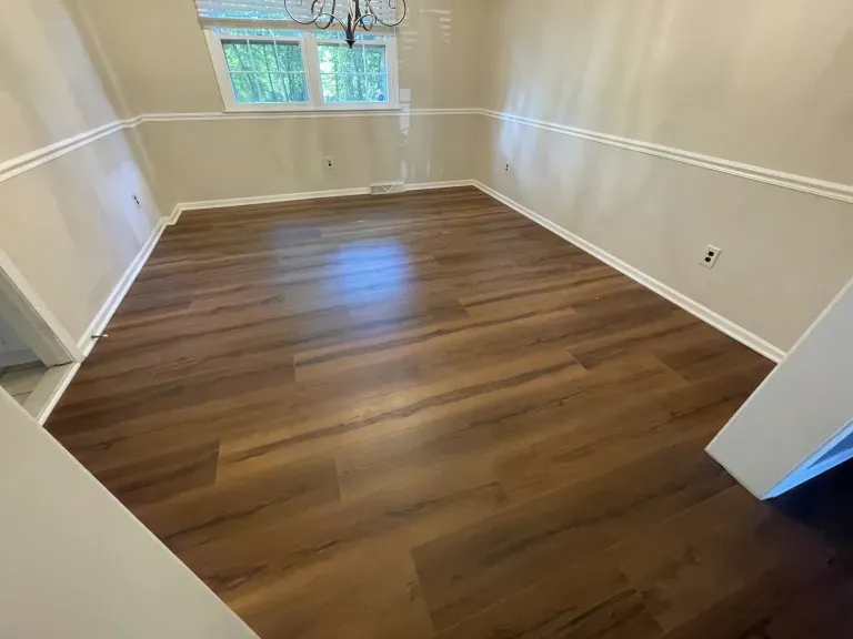 dining room LVP after remodel