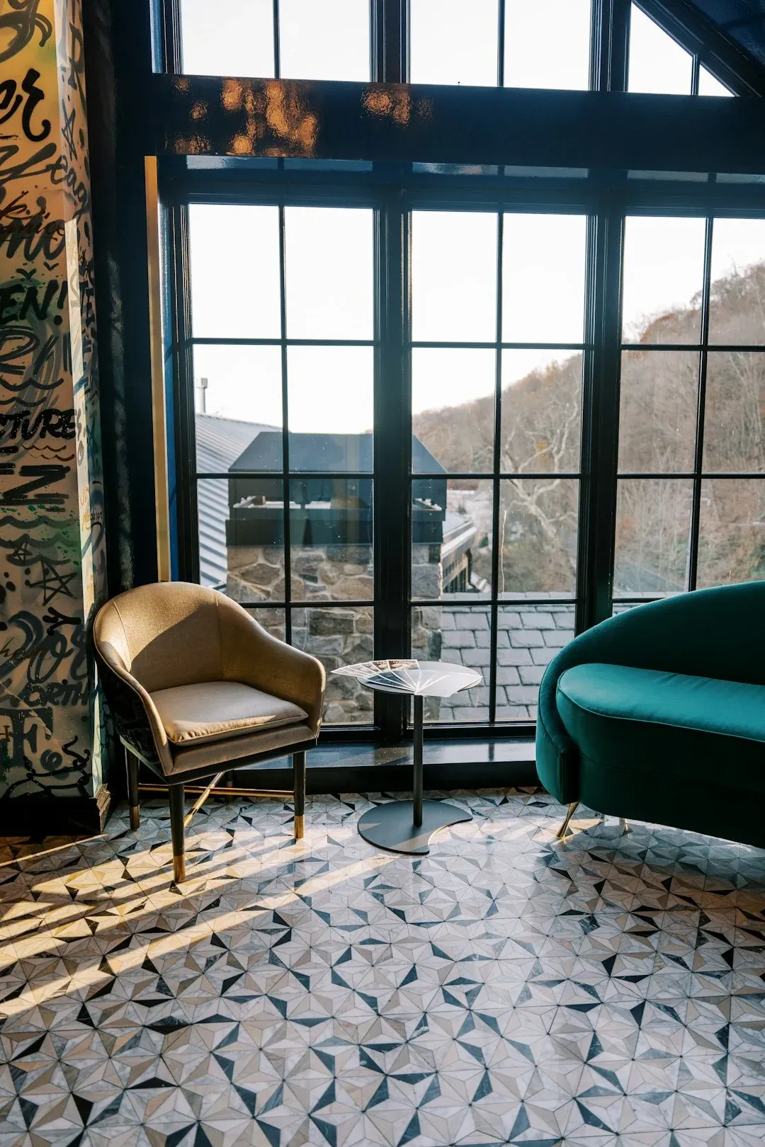 Window looking out over roof